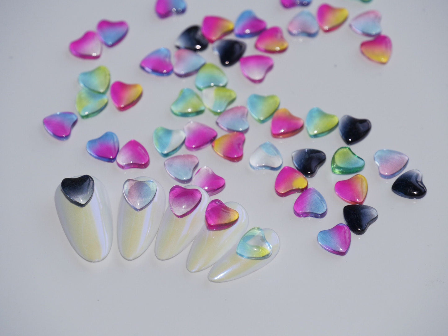 20pcs Heart Candy Gummies Nail Deco