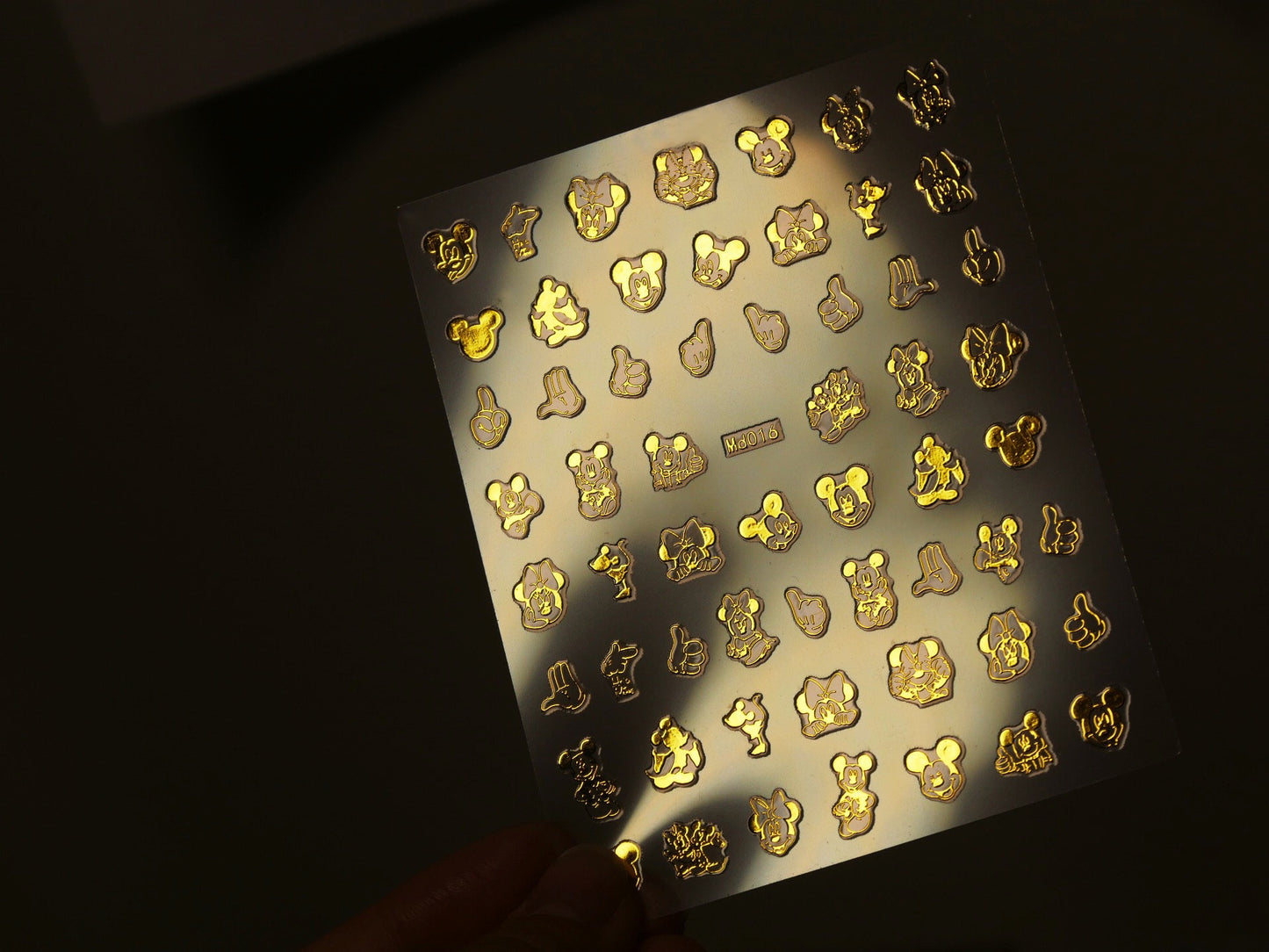 Mickey Mouse Minnie Mouse Nail Decals/Gilding Gold Silver Disney Theme nail sticker/Peel off Nail Art Stickers Self Adhesive Decals