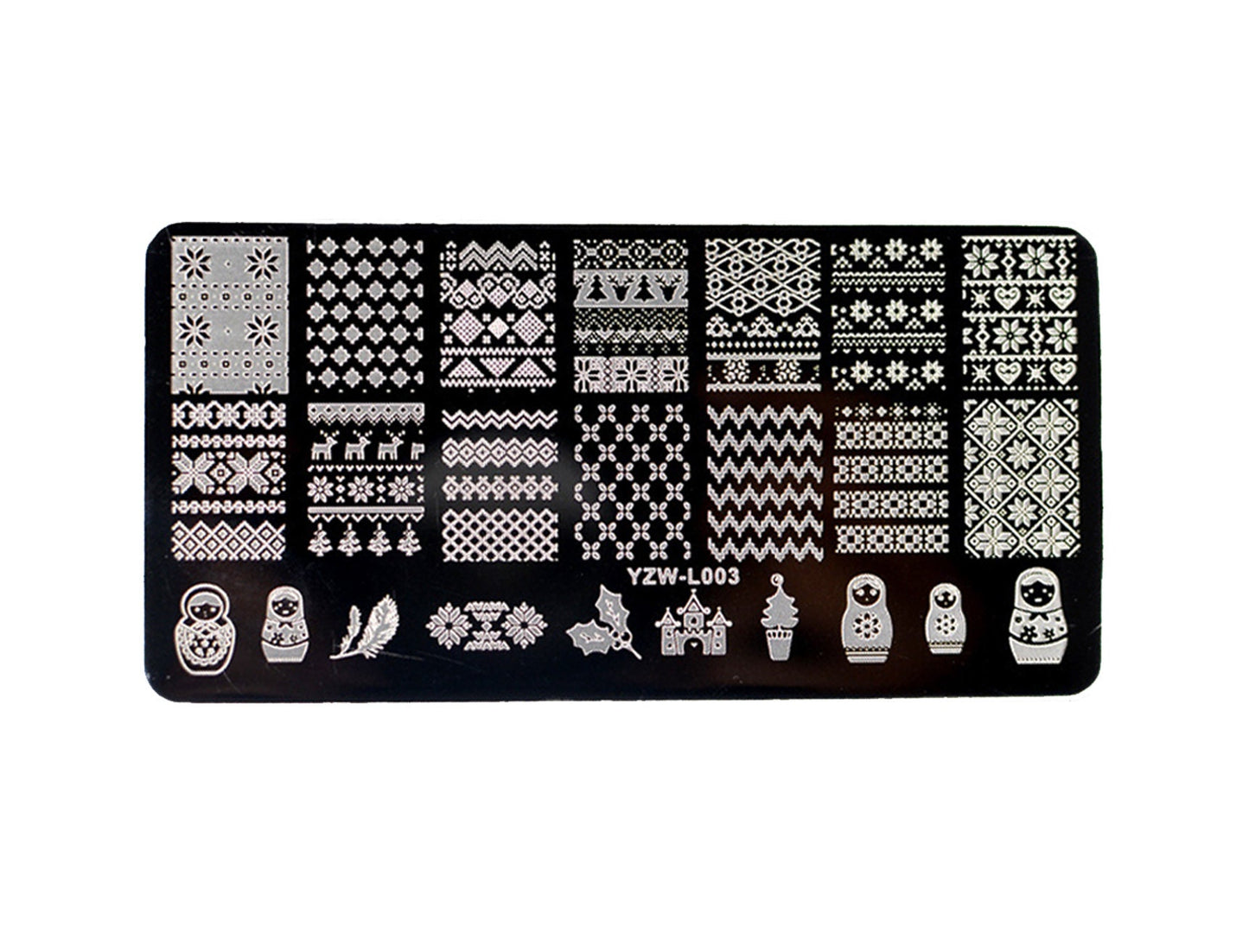 Christmas Nail Art Stamping Image Plates