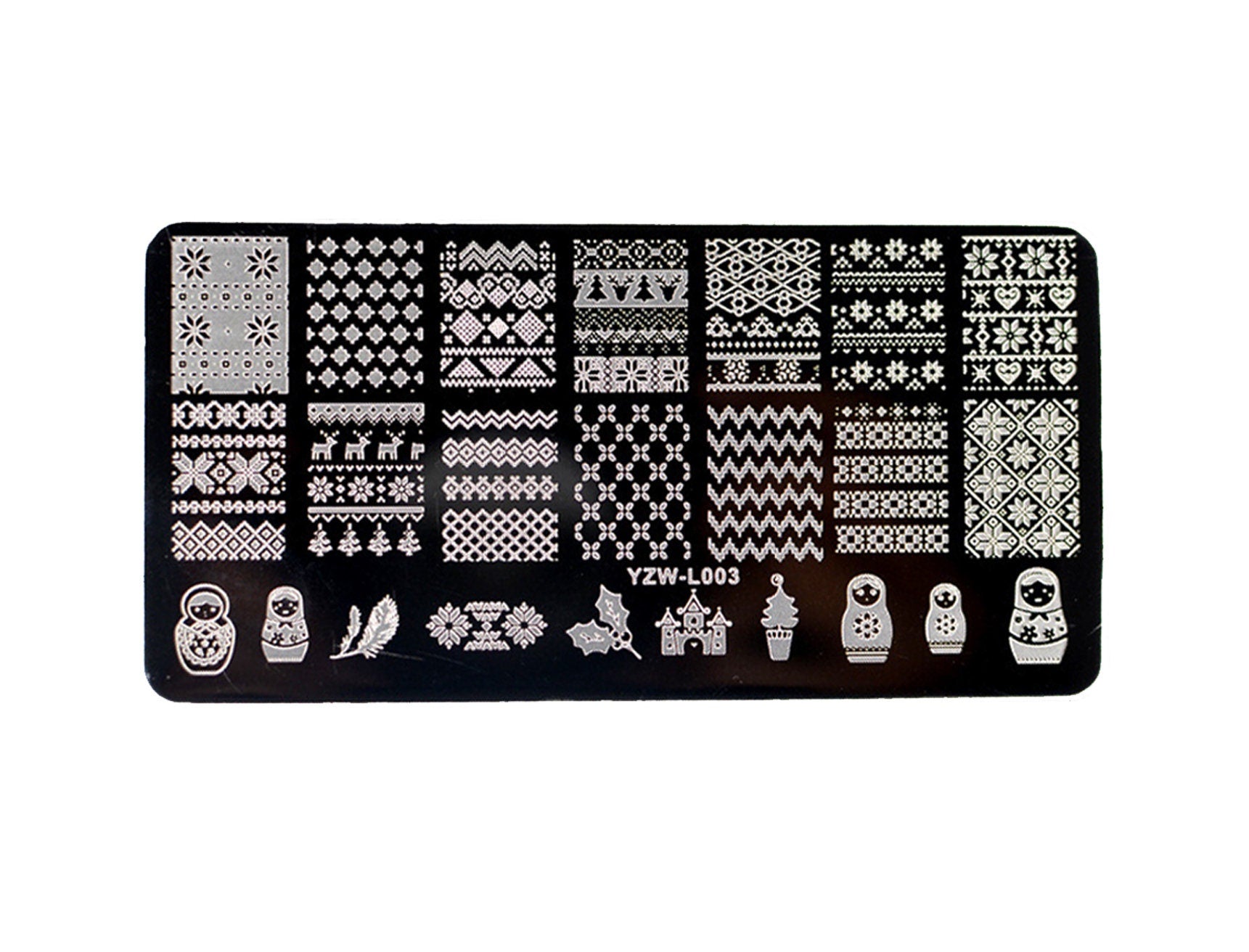 Christmas Nail Art Stamping Image Plates