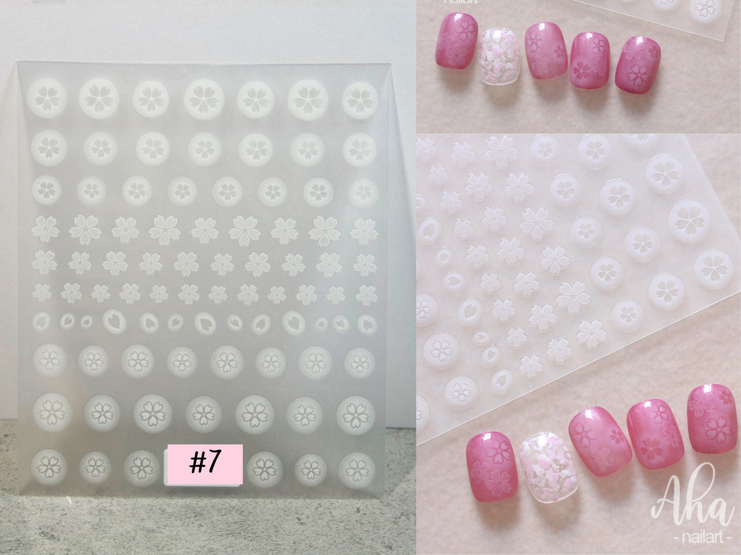 White Gradient Shapes Nail sticker