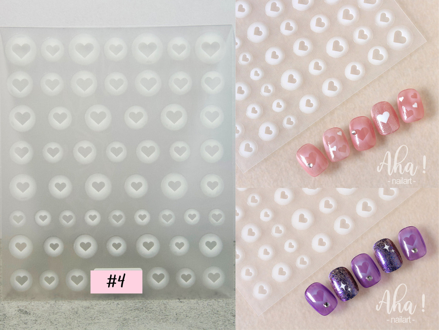 White Gradient Shapes Nail sticker