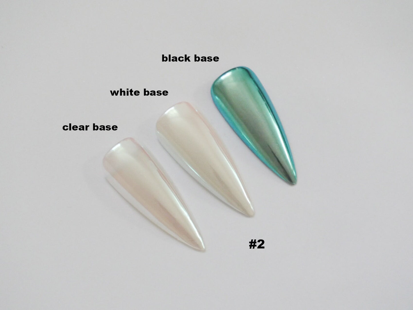 Pearl Chrome Nail Powder with Multi Color Shifting Metallic Mirror Effect