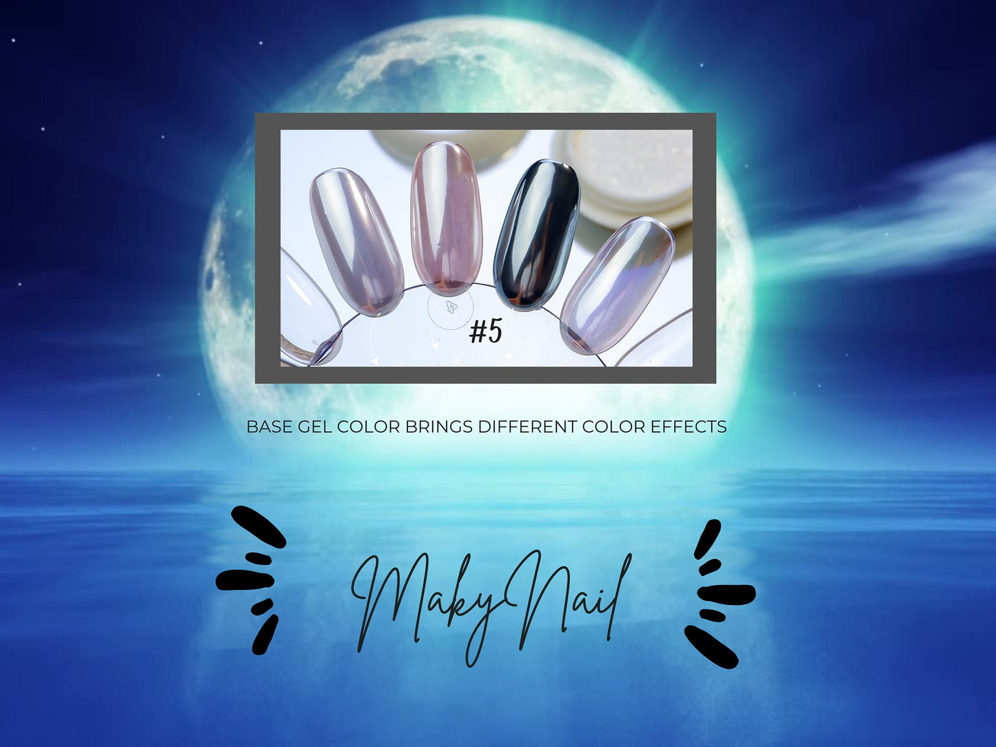 Pearl Chrome Nail Powder with Multi Color Shifting Metallic Mirror Effect
