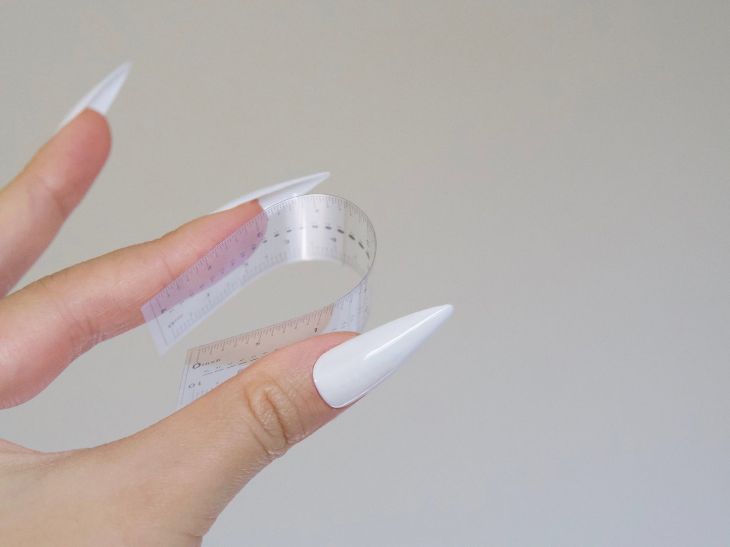 2pcs Ultra-Thin Soft PVC Ruler for Press On Nails Gemstone Size Reference