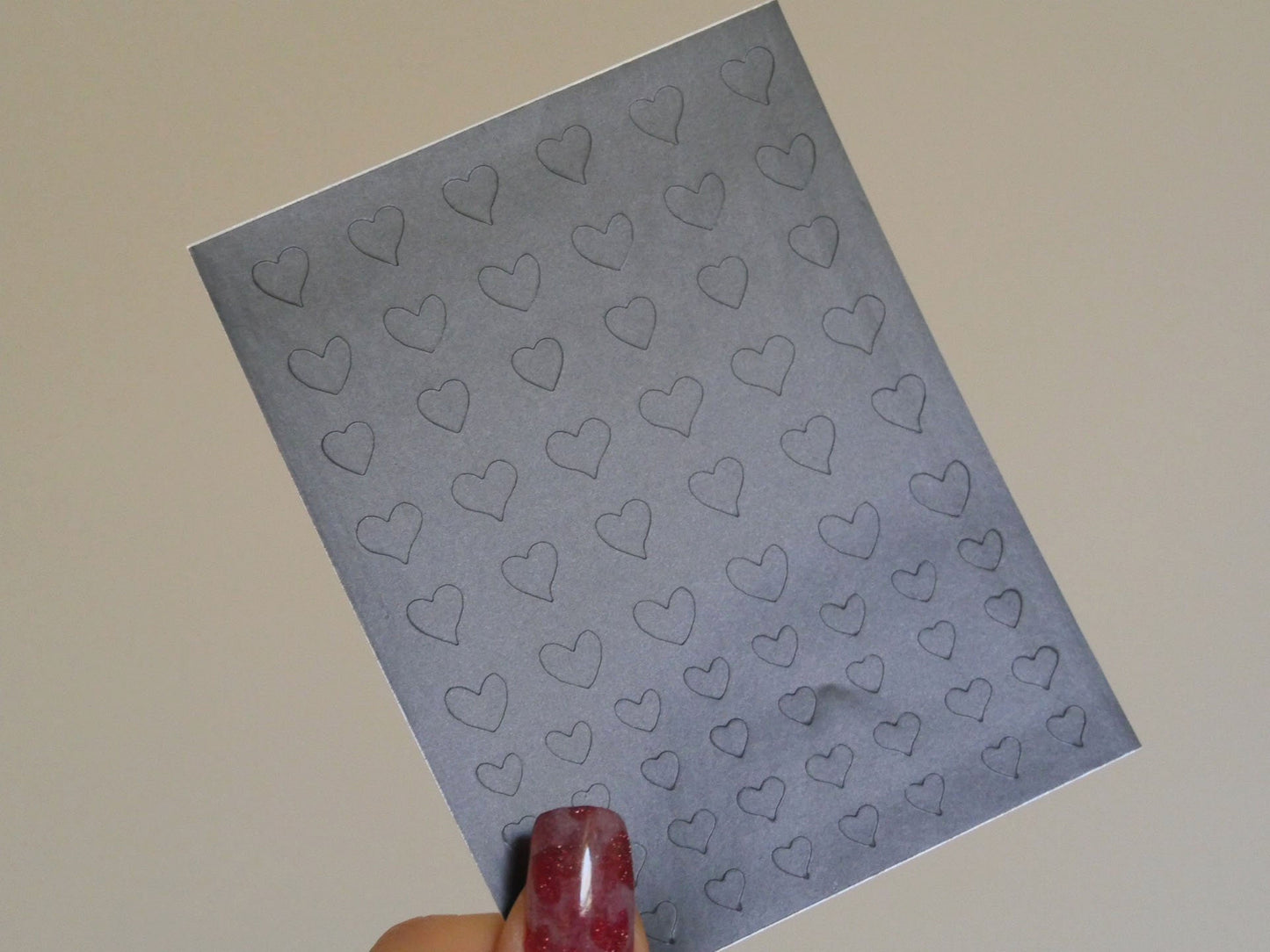 Heart Shaped Gradient Hollowed Nail sticker