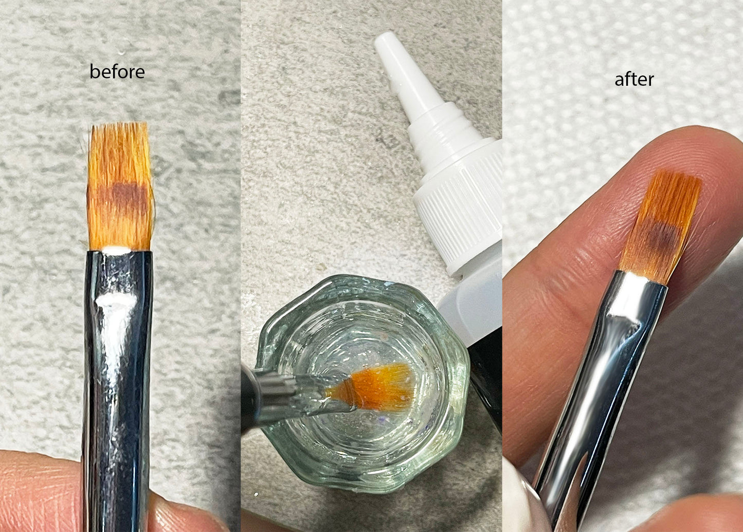 60ml Nail Brush cleaner jelly gel/ Brushes cleanser solution Preserver Restorer/ Repair Wash hardened acrylic and gel/ Odorless conditioning