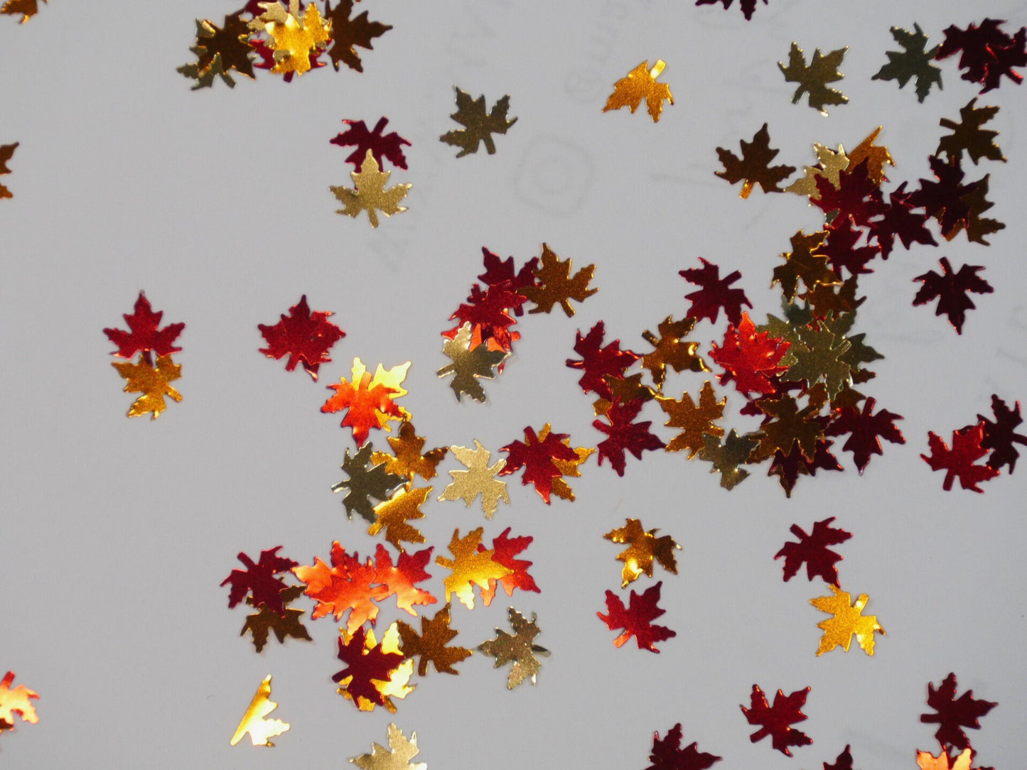 1 case Golden Maple Leaf Nail Art Glitter Chips