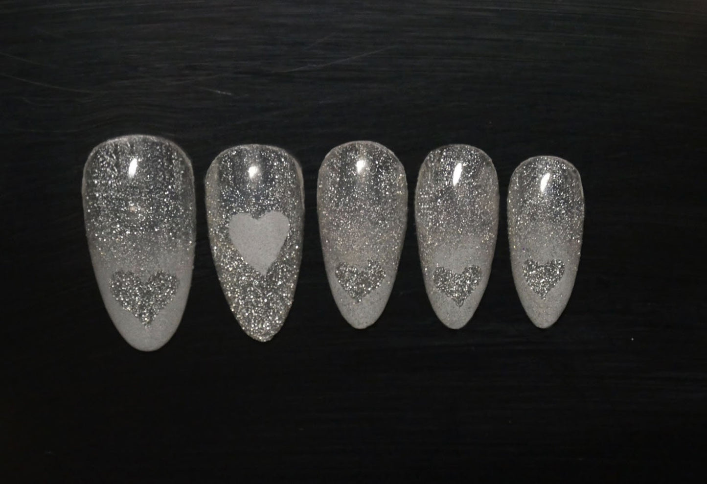 Heart Shaped Gradient Hollowed Nail sticker