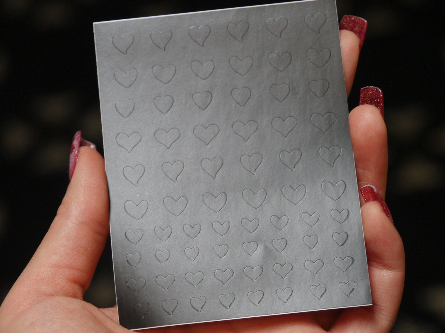 Heart Shaped Gradient Hollowed Nail sticker