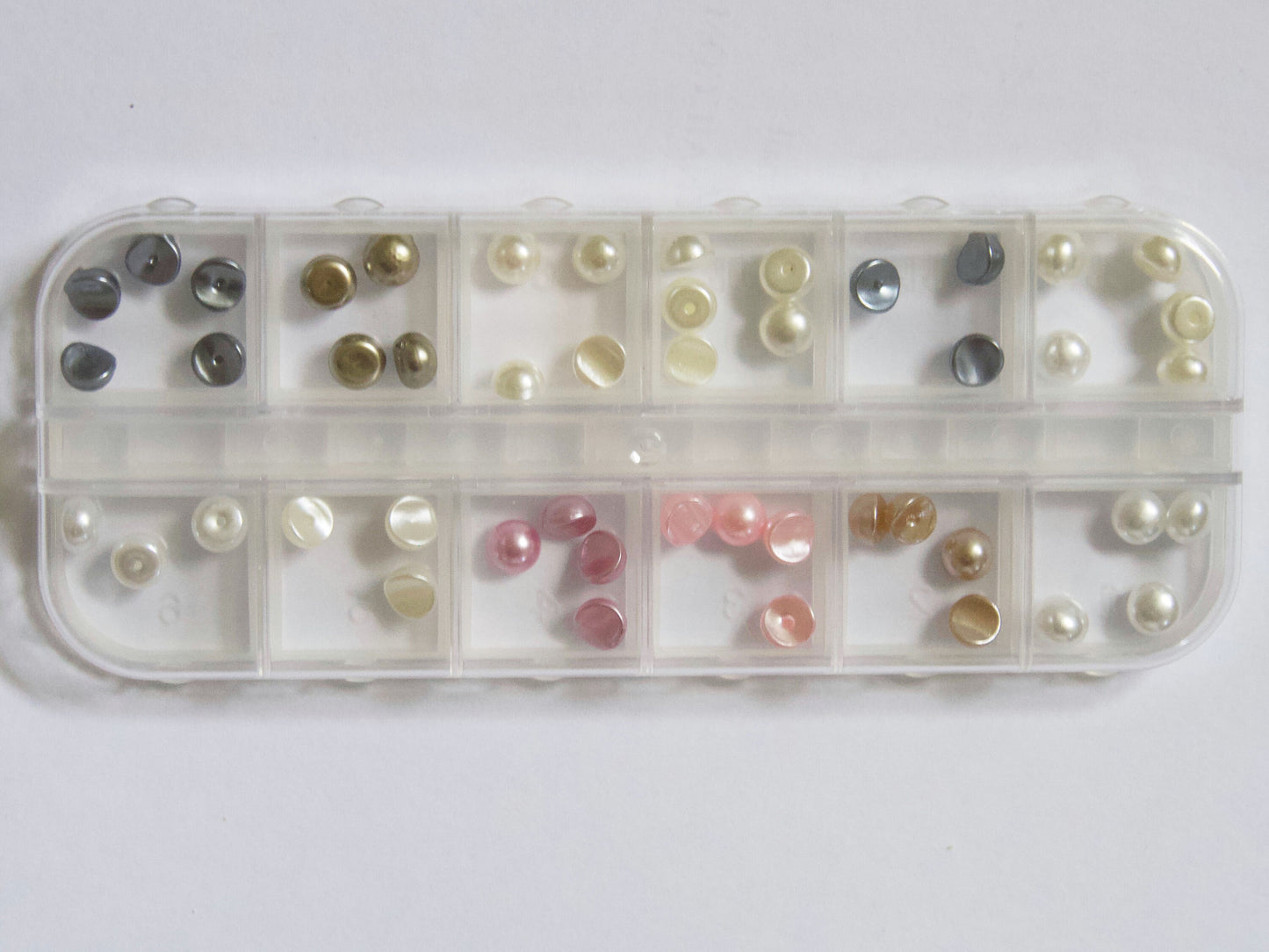 12 Grids Bun Pearls Bead Decals