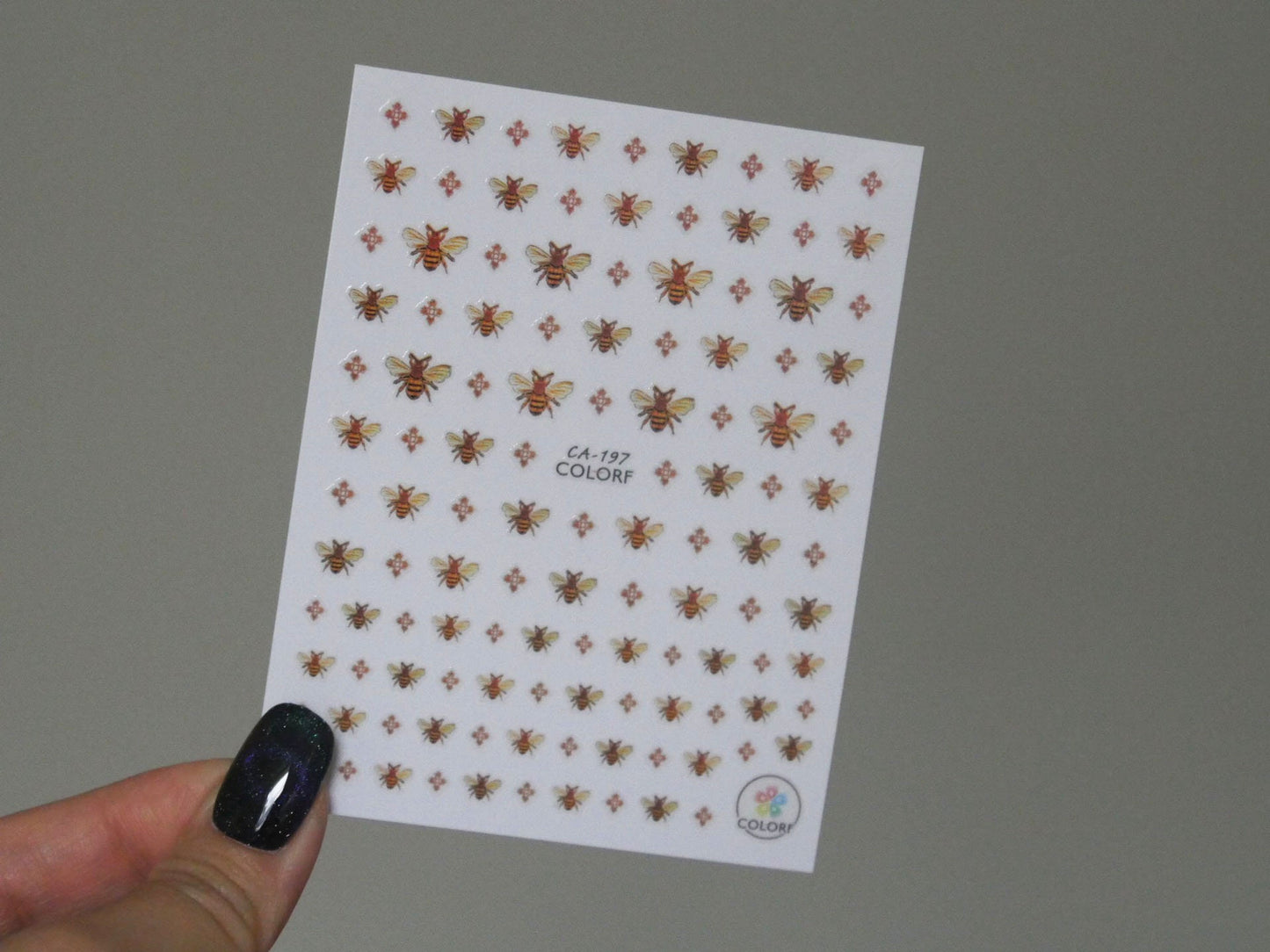 Bee Nail Art Sticker/ Bumblebees DIY Peel off Nails Stickers/ Bees and Cross Nail Sticker Set for a Chic and Unique Look