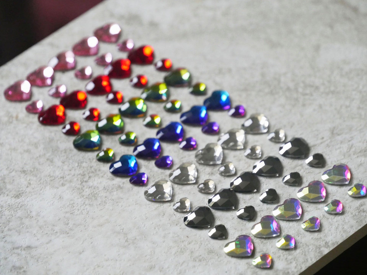 10 pcs 3D Heart Shaped Nail Charms Nail art Jewelry Accessories Decal/ Super Shine Bling Hearts Nails Supply
