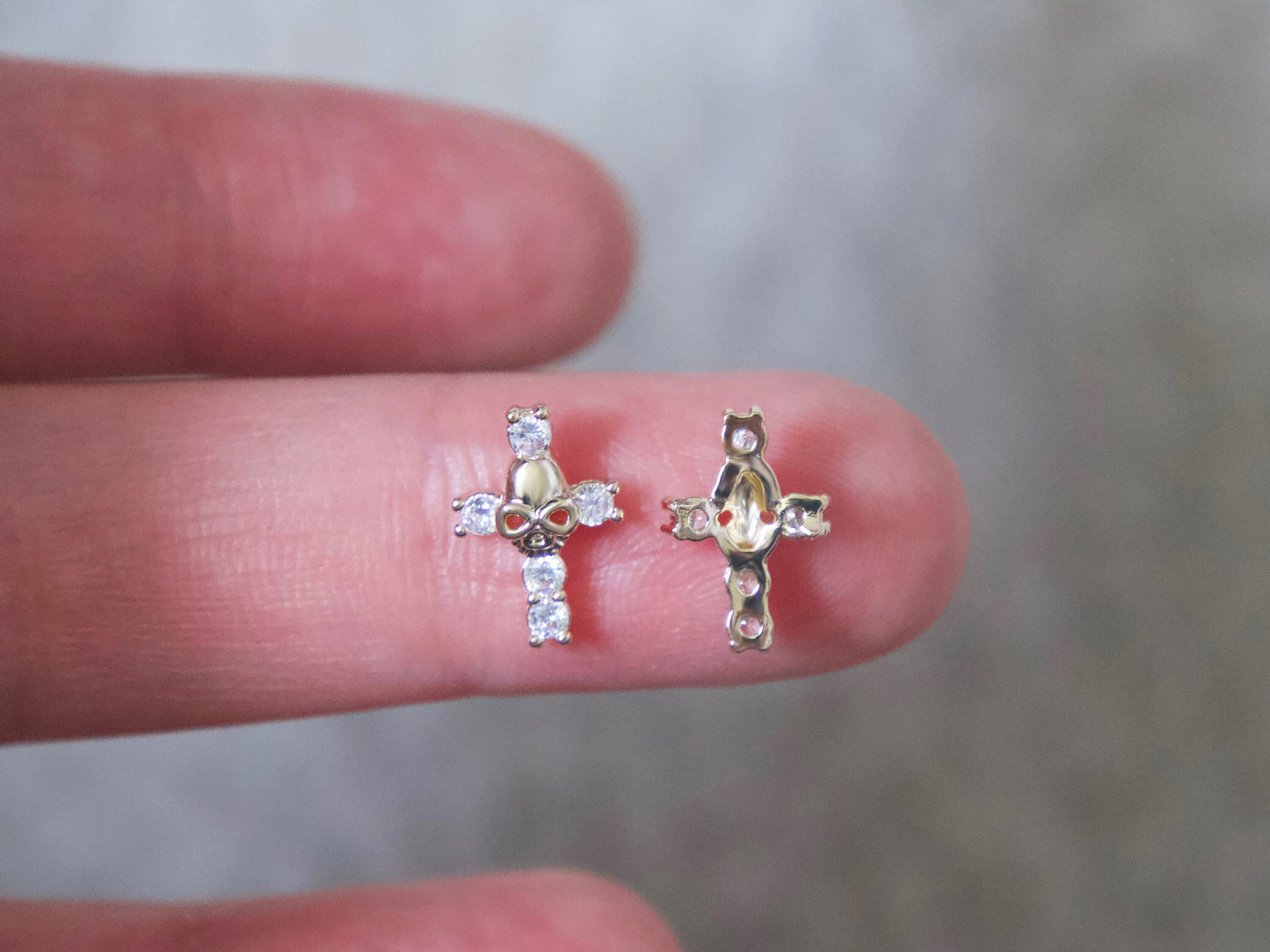 2pcs Skull&Cross Nail Decal/ Gold Gothic Punk Nail DIY deco/ Devil Skulls Clear Rhinestones Cross Charm Nail Jewelry