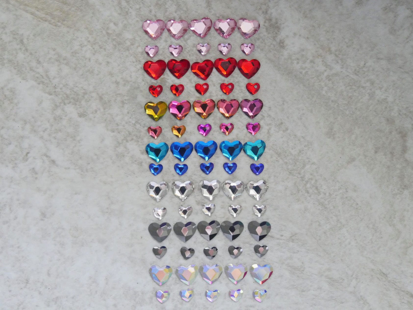 10 pcs 3D Heart Shaped Nail Charms Nail art Jewelry Accessories Decal/ Super Shine Bling Hearts Nails Supply