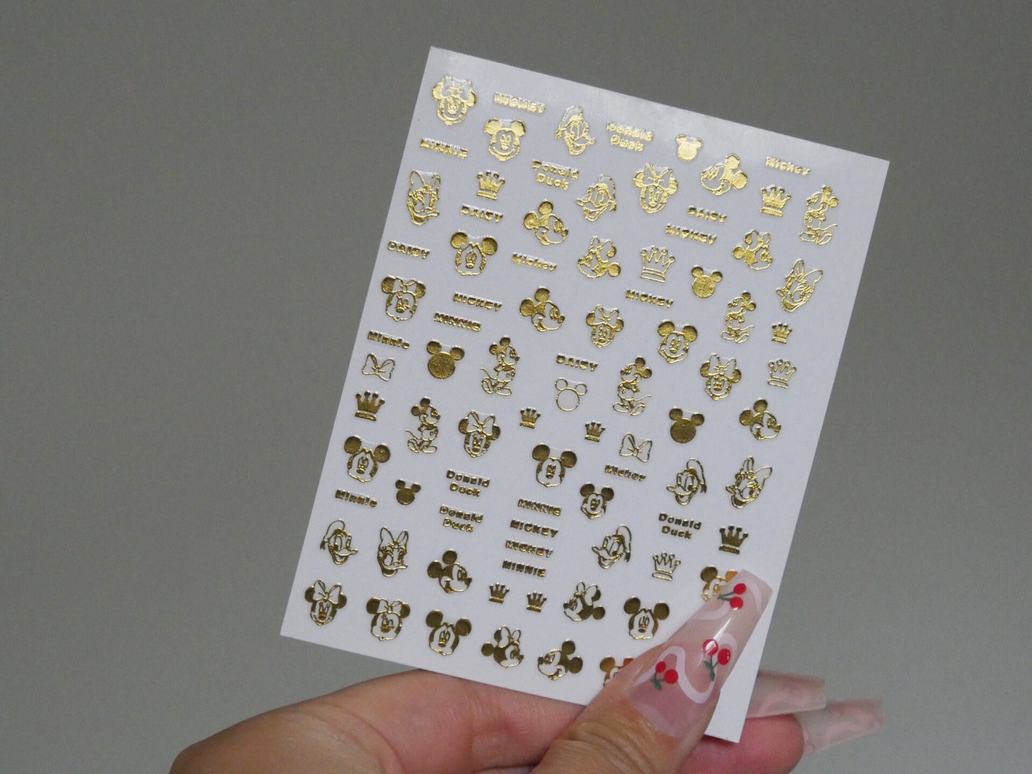 Mickey Mouse Minnie Mouse Nail Decals/Disney Theme nail sticker/Goofy 3D Nail Art Stickers Self Adhesive Decals/ Cartoon Miniature Appliques