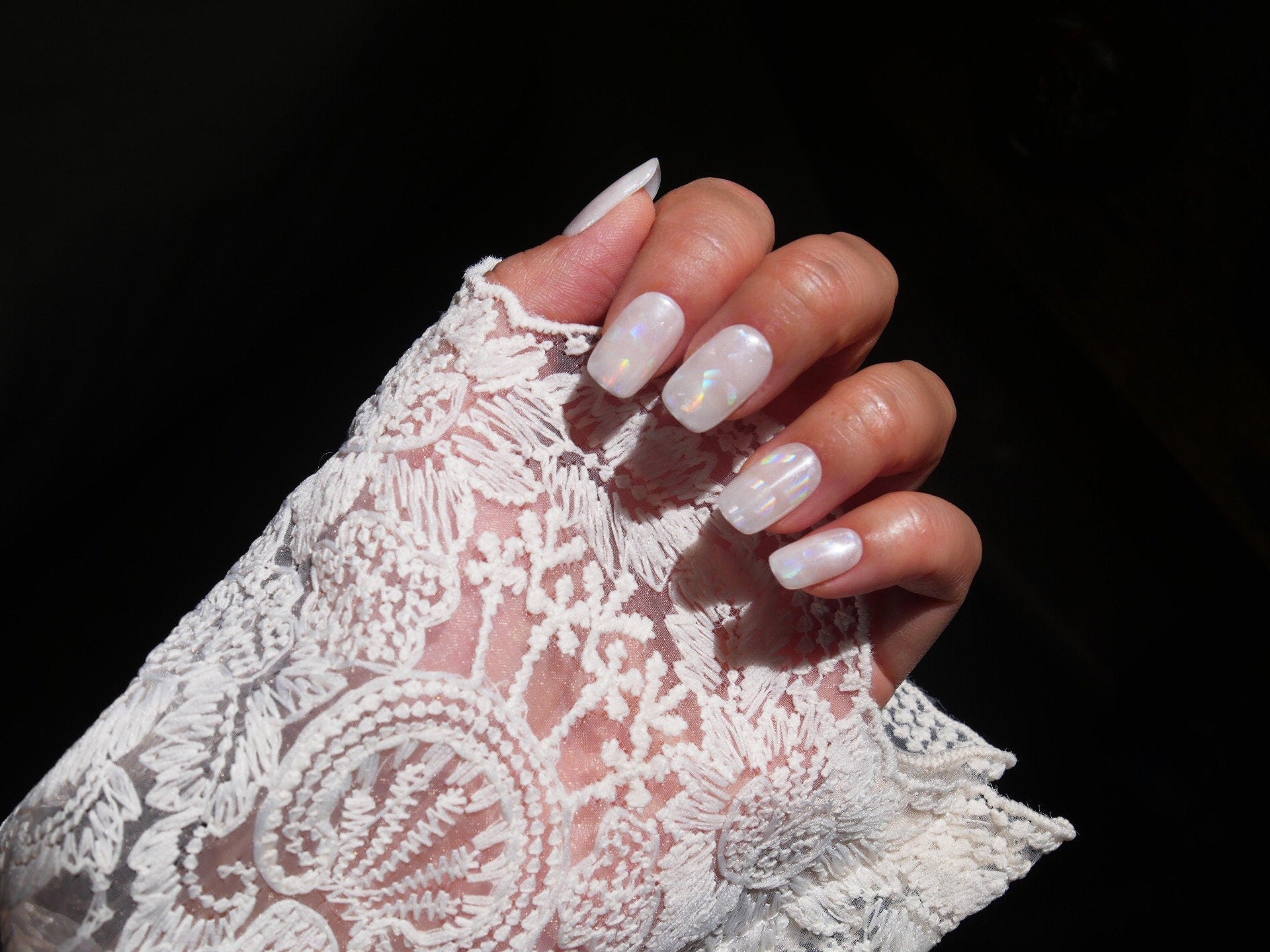 6 Yard Lazer Chameleon Rainbow transfer paper Foil Nail Art Star Design Sticker Decal/ Transparent Firework Dots Halo nail design foil