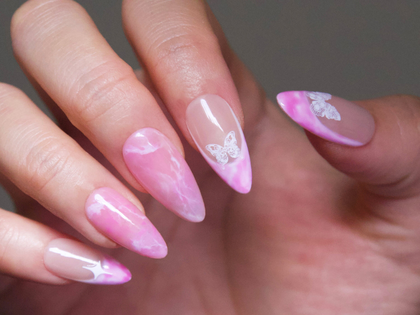 Butterfly lace nail sticke