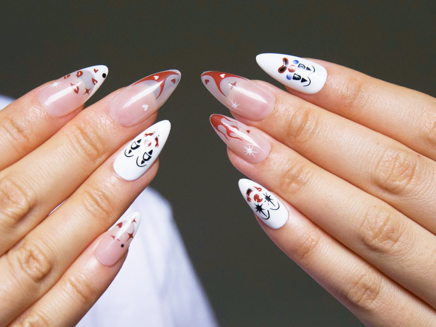 Spooky Clown Face Halloween Nail Sticker