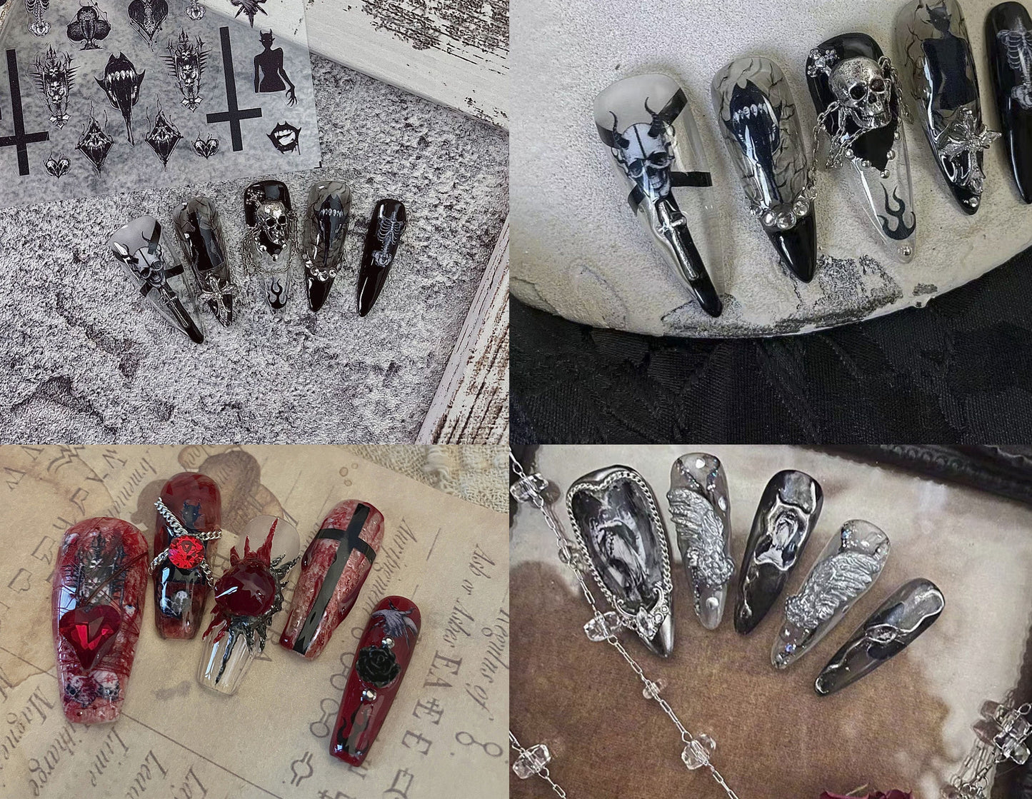 Halloween Demon Nail Art Stickers