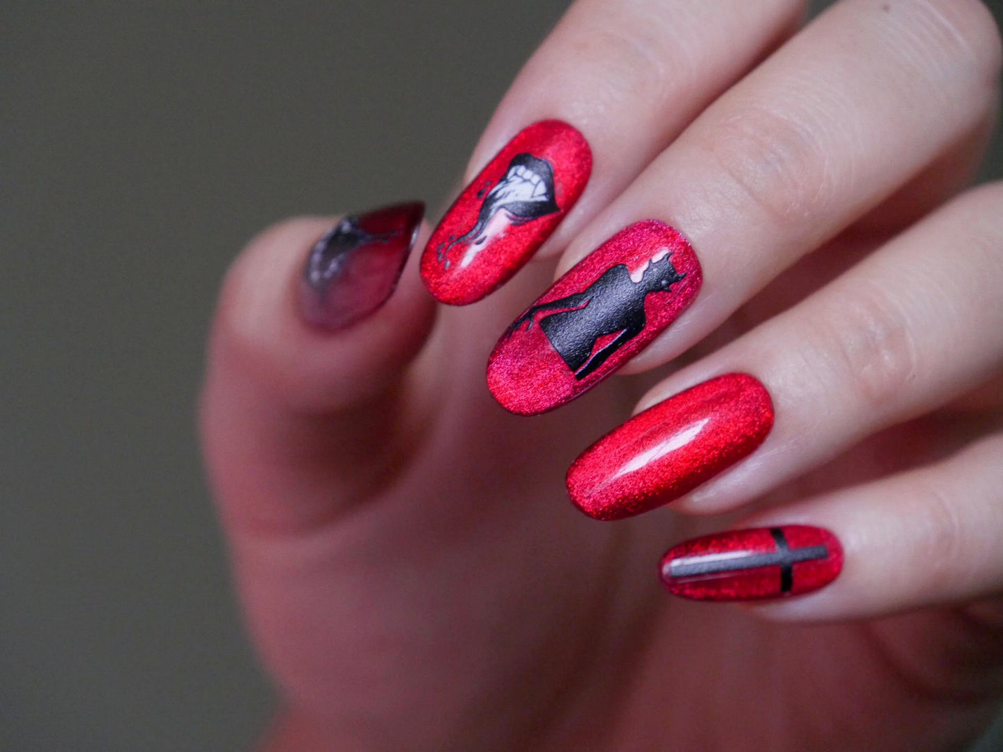 Halloween Demon Nail Art Stickers
