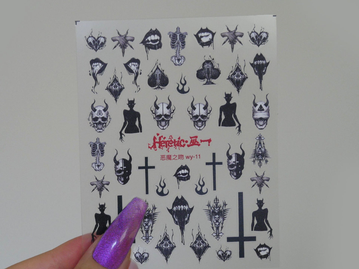 Halloween Demon Nail Art Stickers