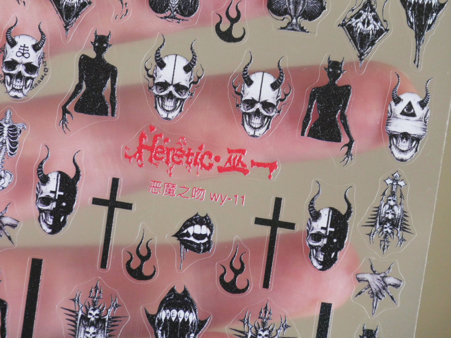 Halloween Demon Nail Art Stickers