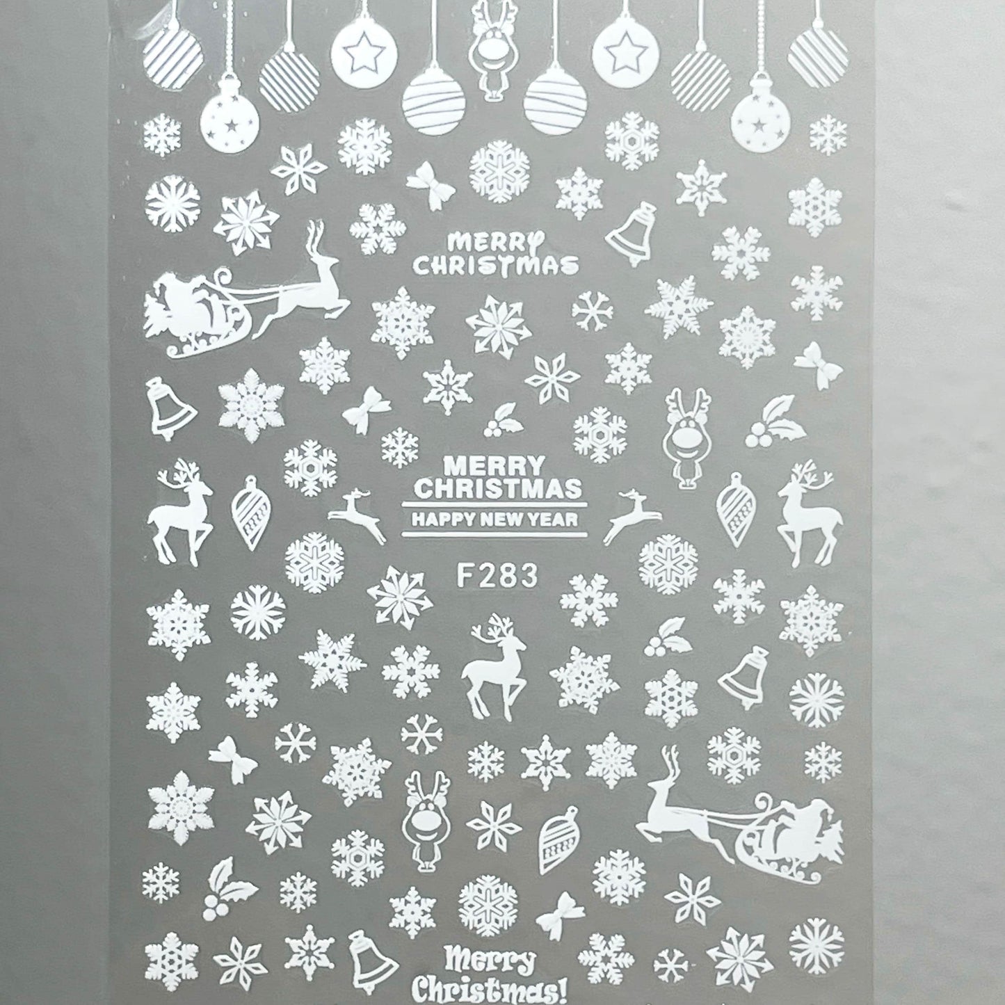 Christmas Snow Theme nail sticker/ Snow flakes Nail Art Stickers Self Adhesive Decals/Elk Santa Winter snowy Holiday gift nail art sticker