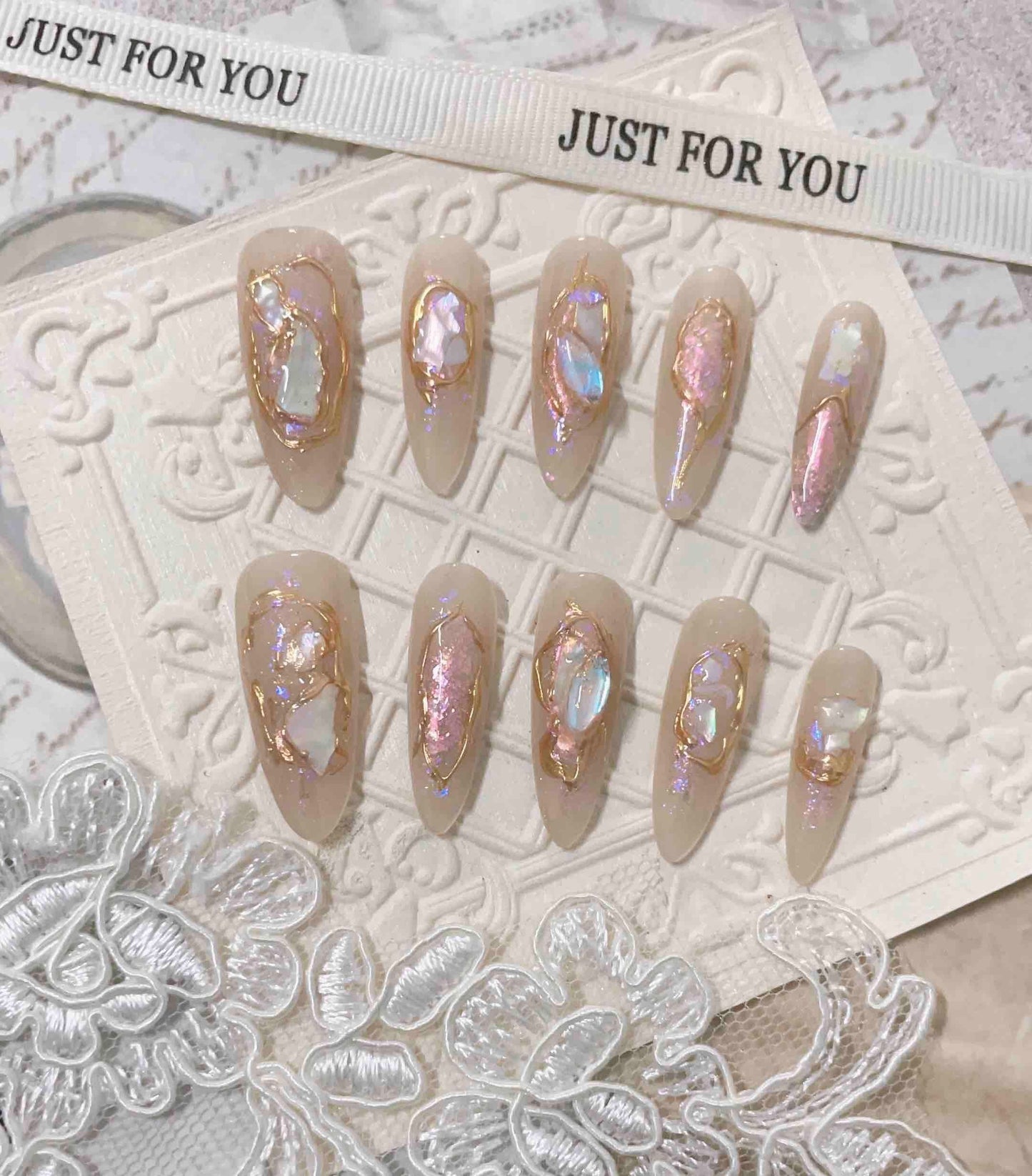 12 cases Sea shell flakes nail decoration/Super thin Pinctada albina Nail flakes DIY nail deco