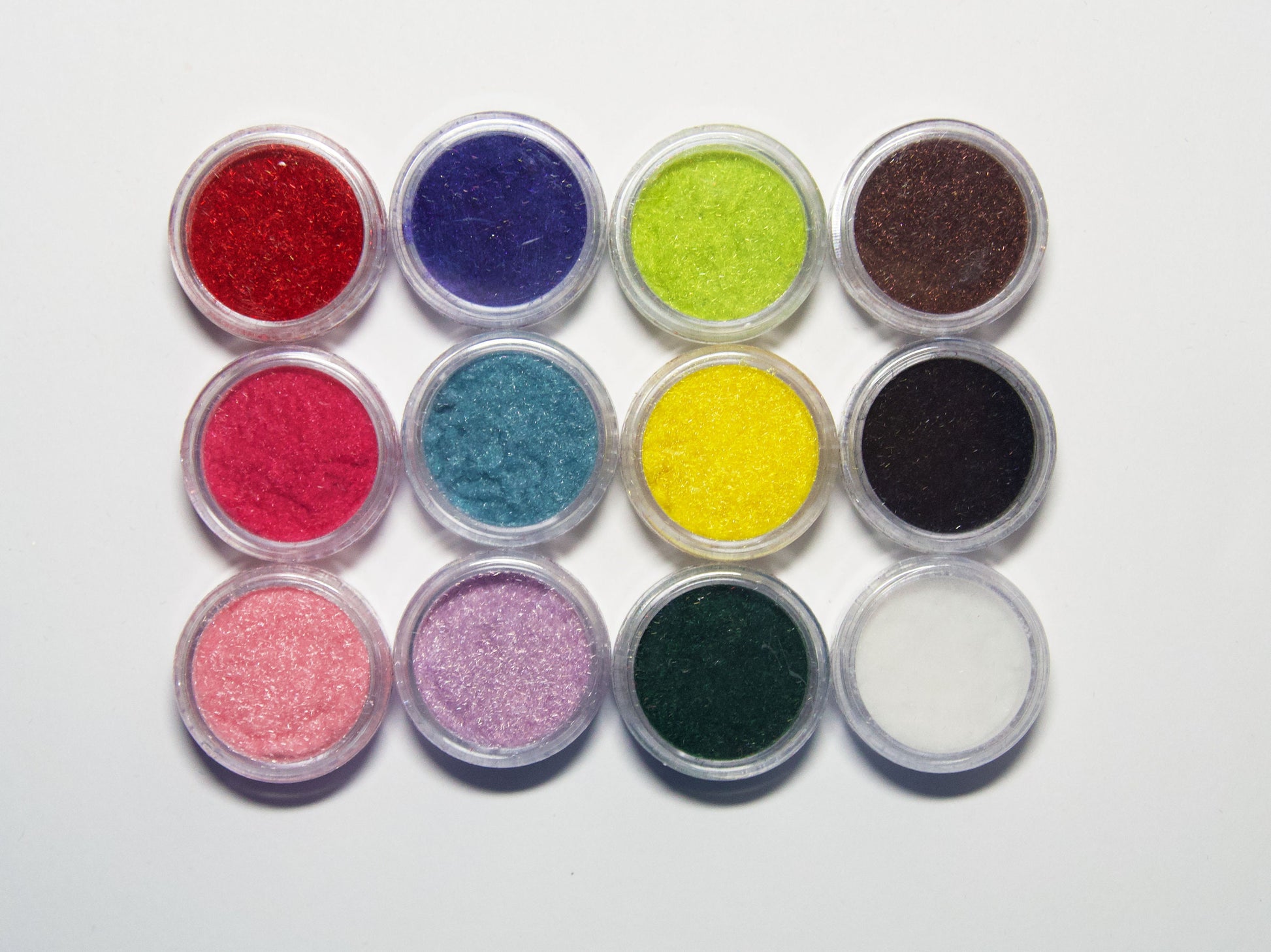 12 cases Velvet Flocking Powder / Fluffy Fur Powder Snow Melt Nail Deco Powder for Manicure & Crafts Supply