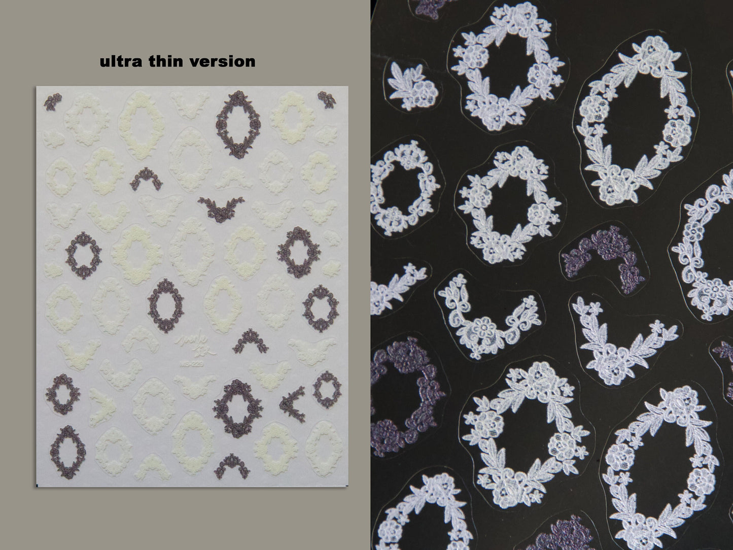 Micro-engraved Lace Photo Frame Sticker Nail Art