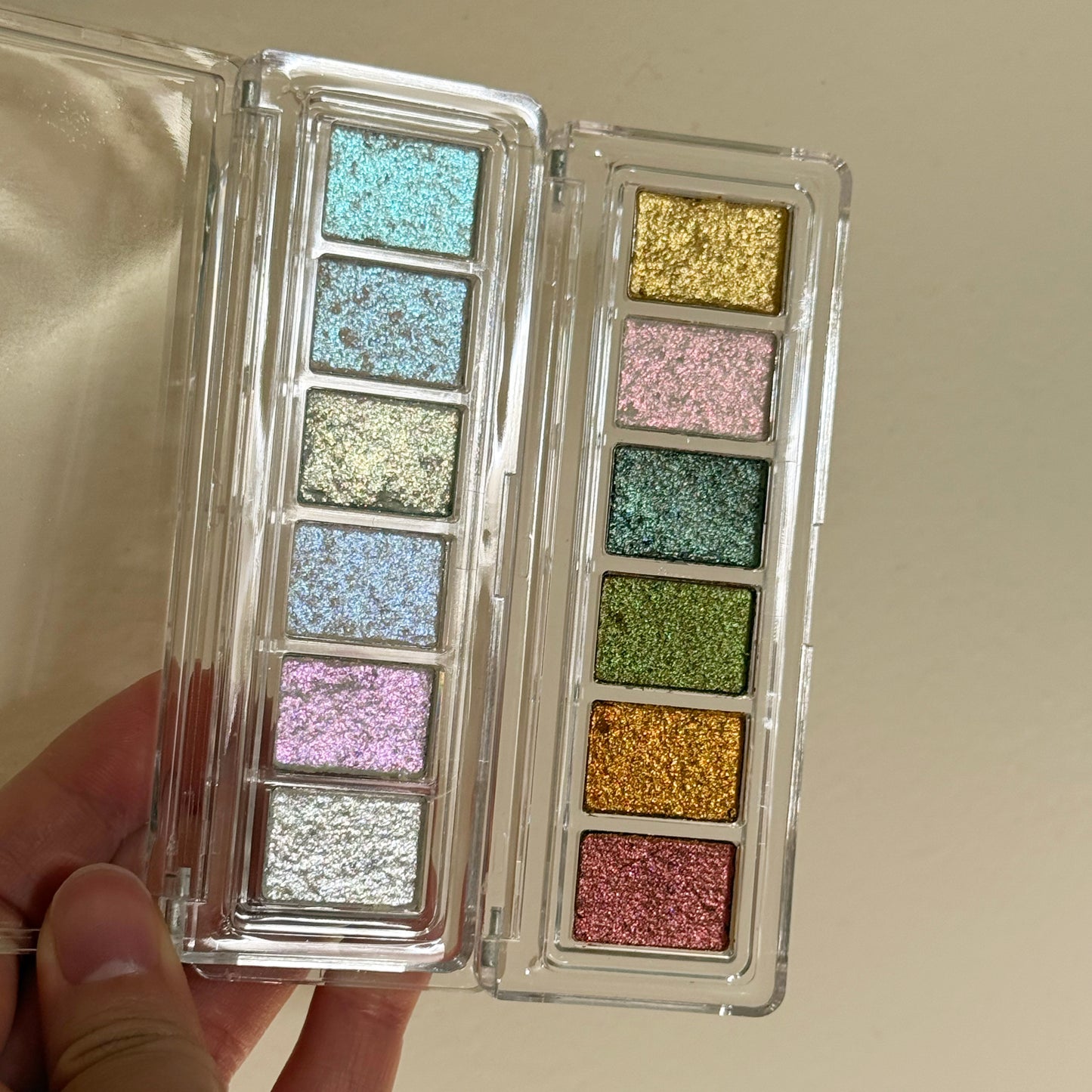 Bling Nail Art Clay Glitter Semi Solid Sparkle Opal Chrome for Nail Decals Starry Metallic Glittery Pigment Paint Glitter Pearl Pigments