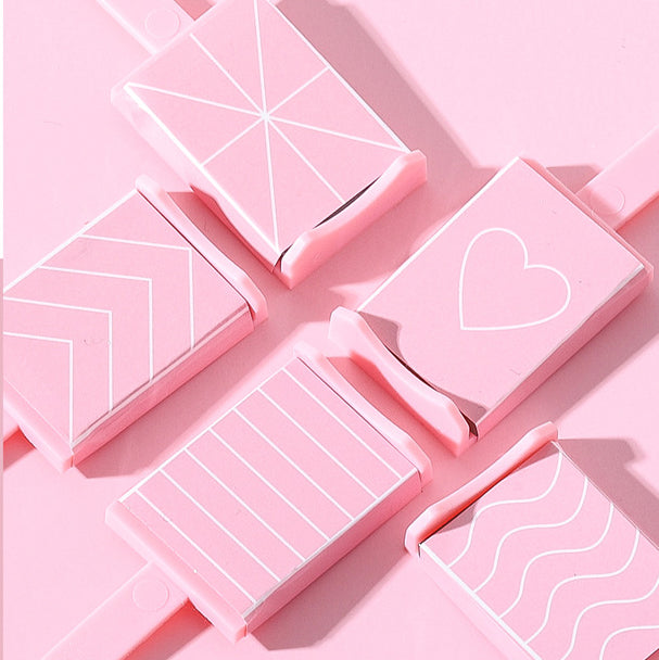 5 Cat Eye Heart Wave Stripe Magnet Sticks/ Pink Magnetic Nail Gel Polish Magnets Stick Bar with Patterns  3D Line Strip DIY Nail Art