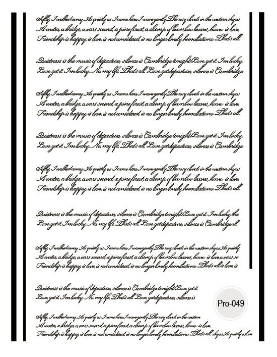 Calligraphy Black Nail Sticker/ Artistic Writing Theme nail sticker