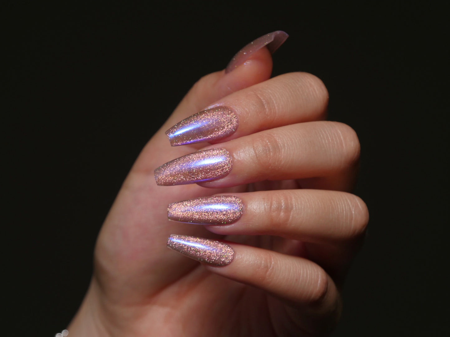 Chameleon Laser shimmer Powder/ Pearlescent Iridescence Manicure Art Decoration Glitter Shimmer Supply Purple