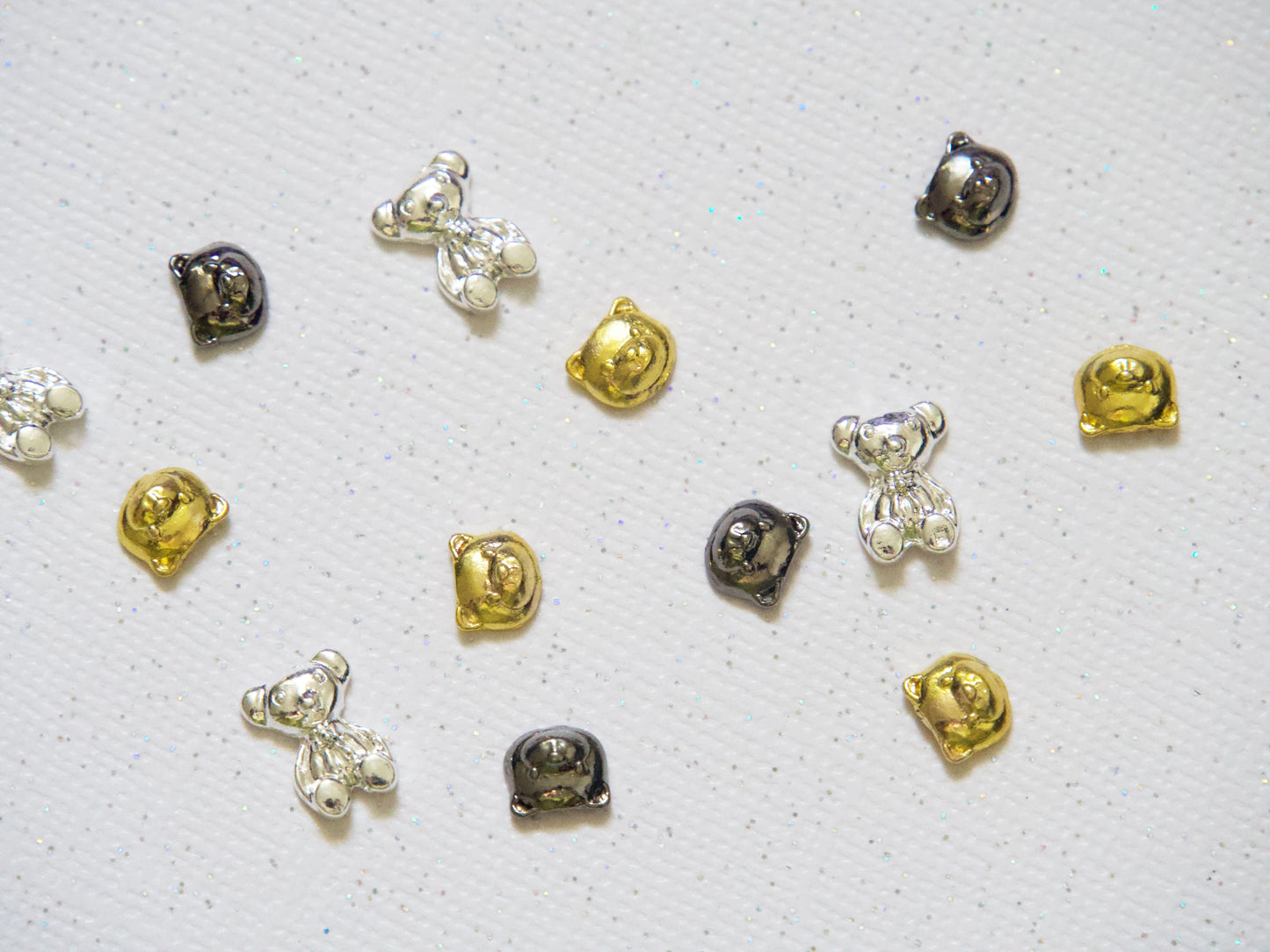 5 pcs 3D Teddy bear nail decoration/ Cute accessories Nail DIY deco