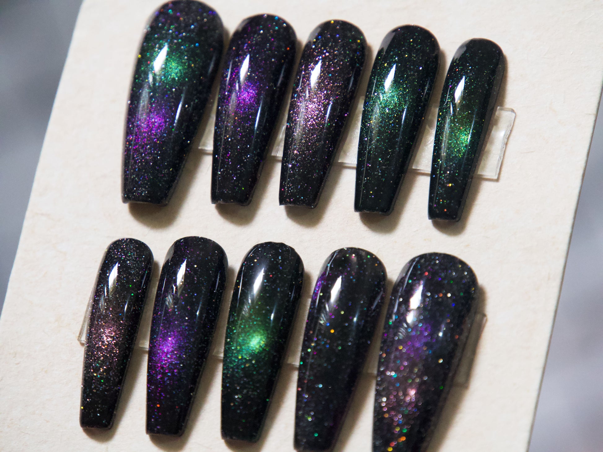Dreamy Galaxy Gradient Nails That Shine