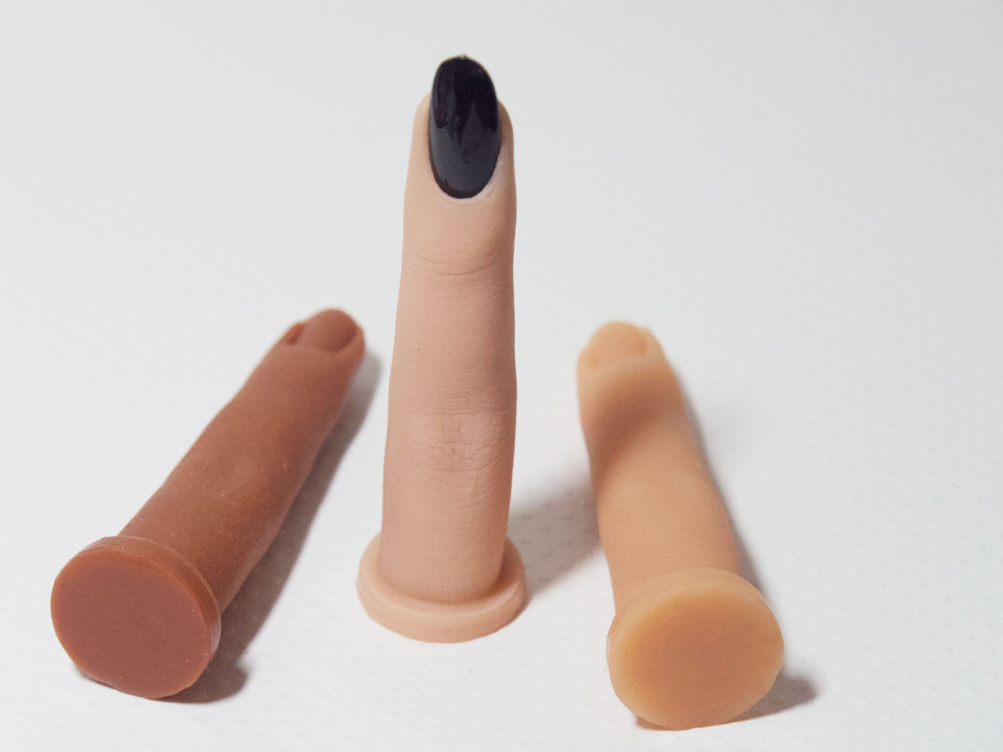 1pc Silicone Nail Practice Hand Model With Joints Bendable Silica Fake Finger Training Manicure Supply Press on Nails