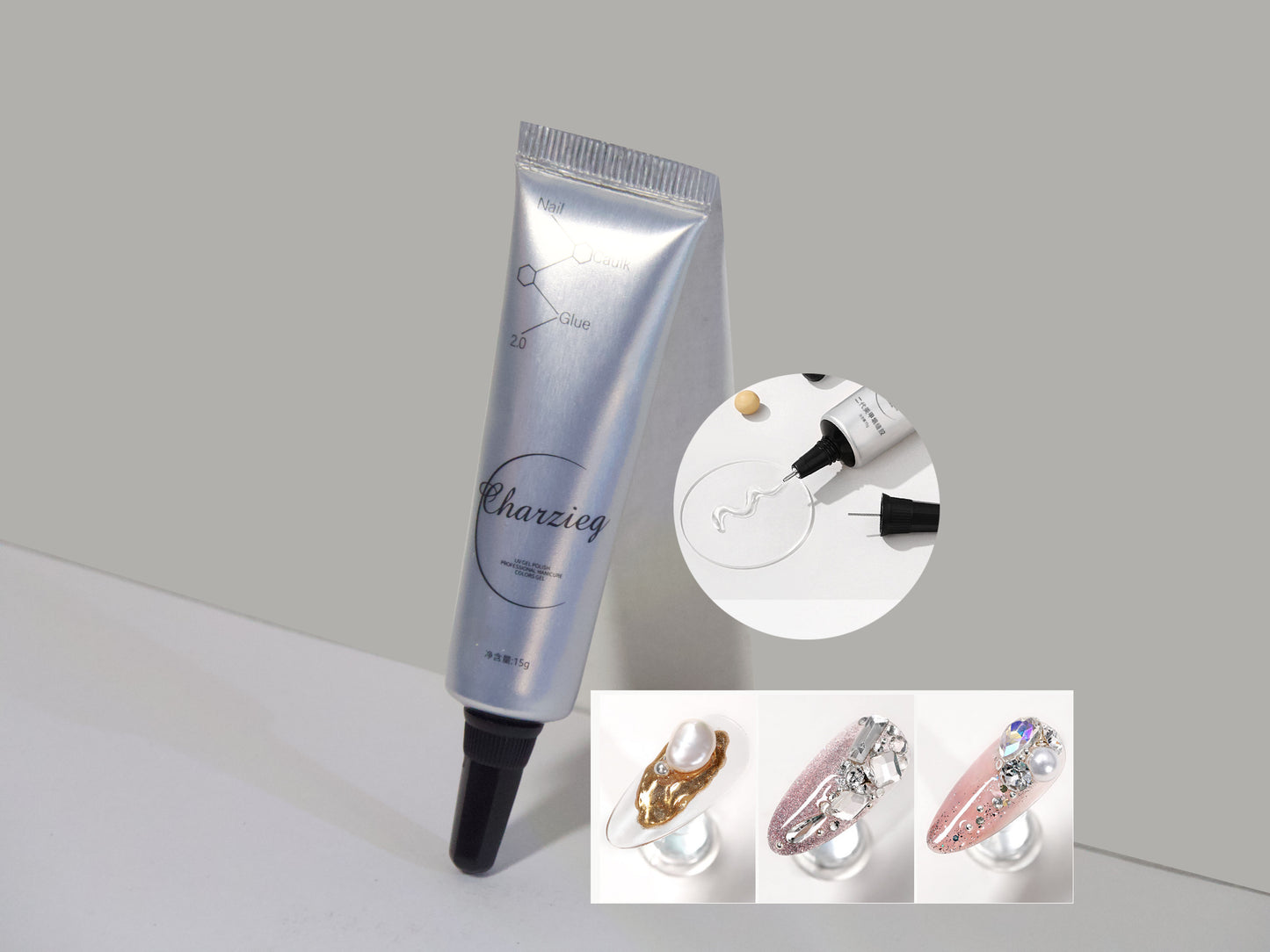 5g 10g UV nail glue /Nail accessories Adhesive Glue Fast-dry for UV LED Nail Rhinestone False Tips Glue Manicure