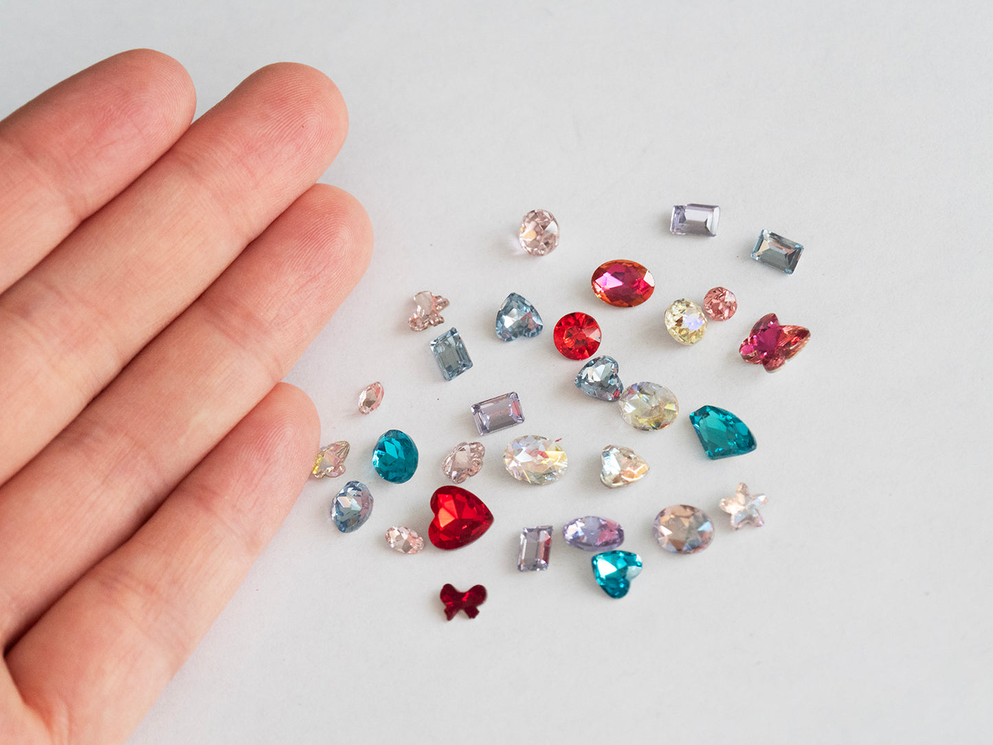 Mixed Color Crystal Nail Rhinestones – 3D Glass Gems, Nail Art Accessories