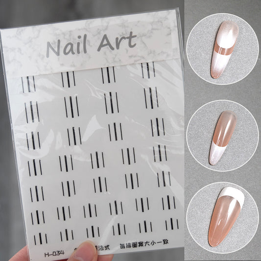 Transparent Grid Nail Stencil Stickers – Multi-Use Striping & Smile Line Nail Art Guides | French Tip Airbrush Nail Templates
