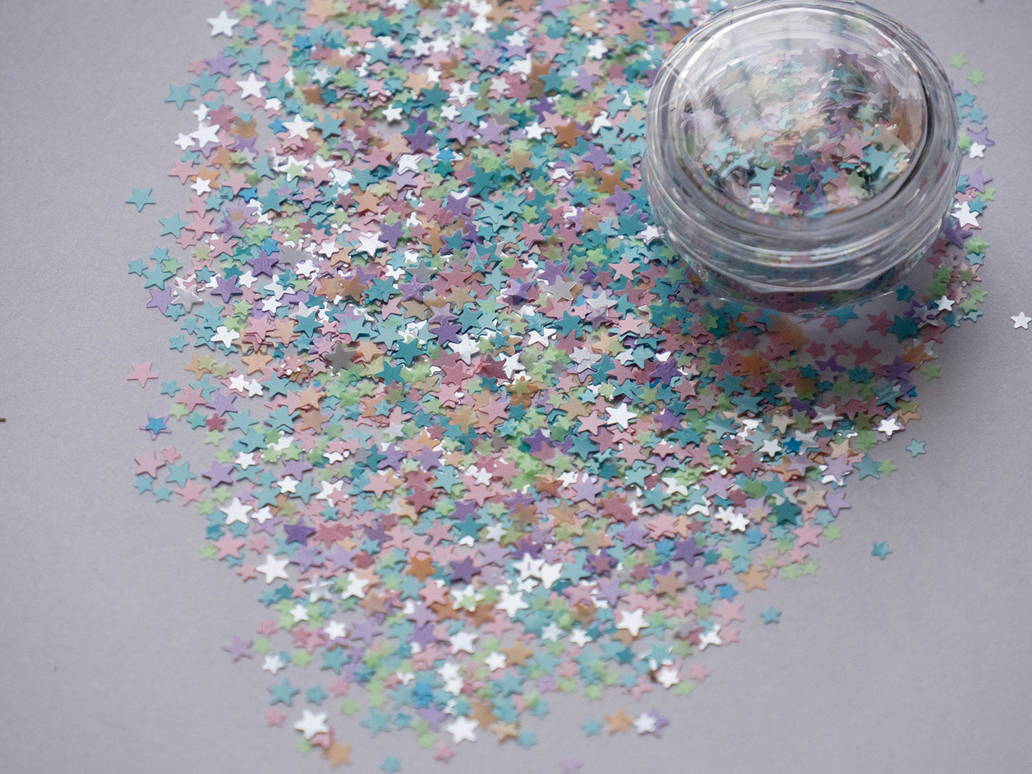 Macaron Star Nail Sequins – Mixed Size Dopamine Mini Five-Point Star Nail Accessories | Cute Press-On Nail Decorations