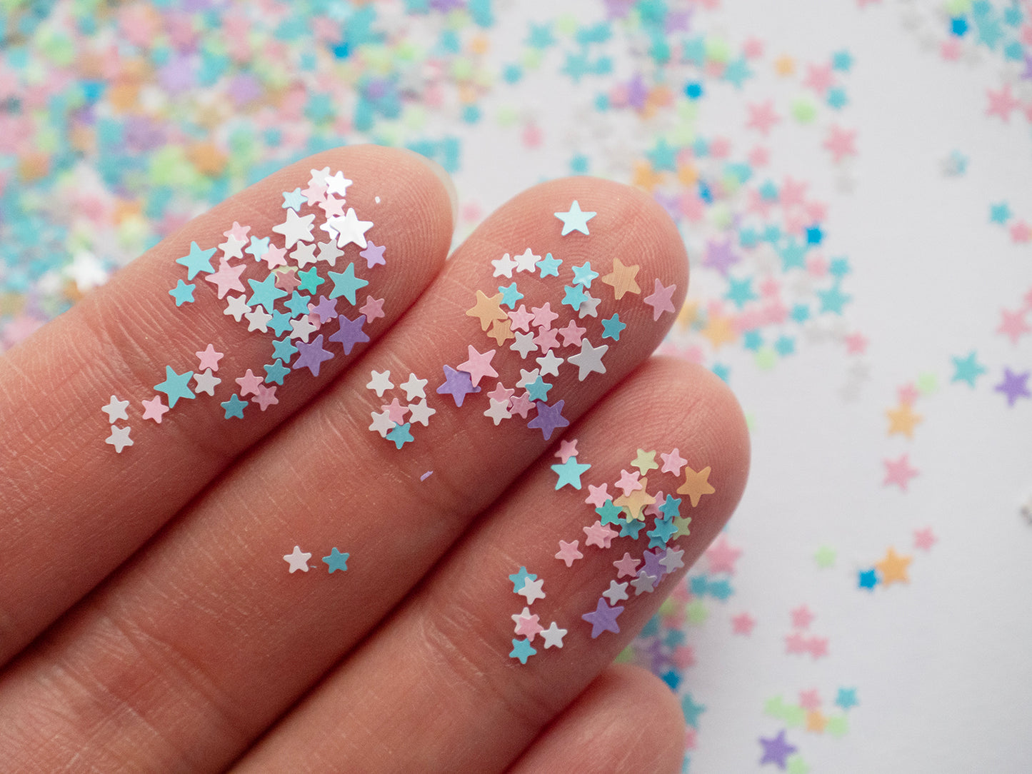 Macaron Star Nail Sequins – Mixed Size Dopamine Mini Five-Point Star Nail Accessories | Cute Press-On Nail Decorations