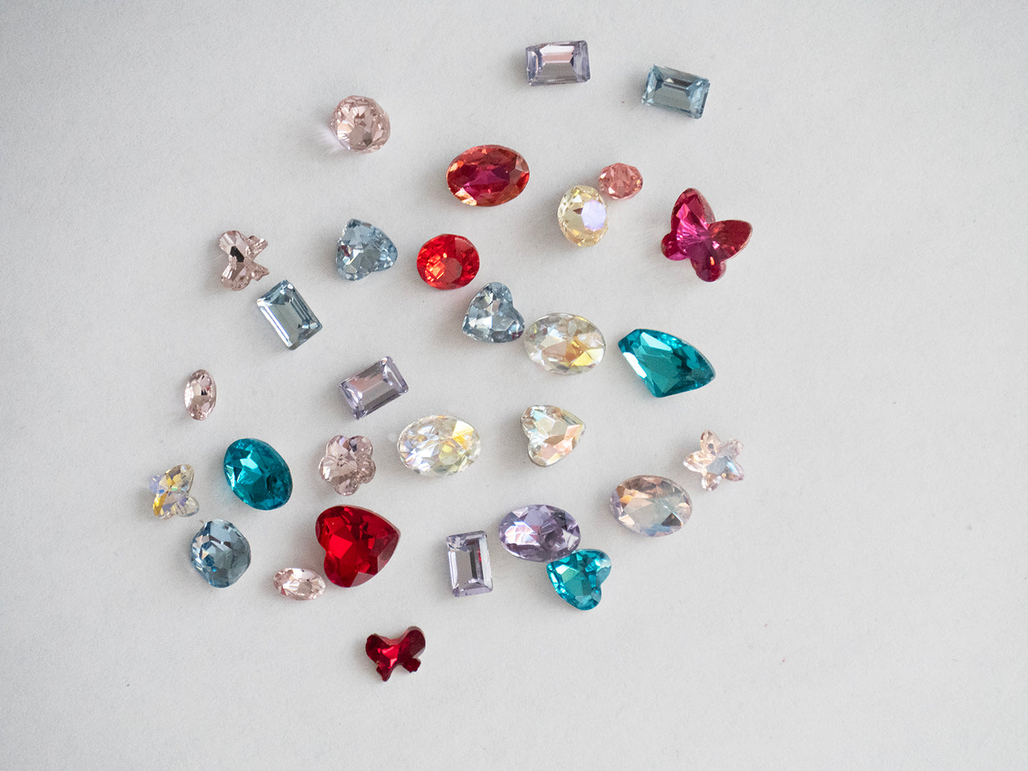 Mixed Color Crystal Nail Rhinestones – 3D Glass Gems, Nail Art Accessories