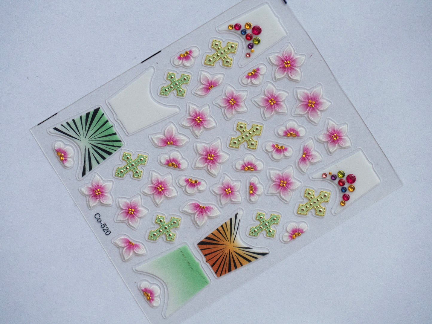 3D Flower Nail Stickers, Colorful Floral Nail Decals, Spring Summer Nail Art Stickers, Cute Blossom Nail Decoration