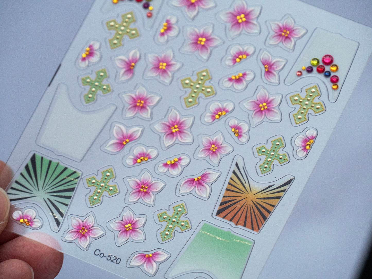 3D Flower Nail Stickers, Colorful Floral Nail Decals, Spring Summer Nail Art Stickers, Cute Blossom Nail Decoration