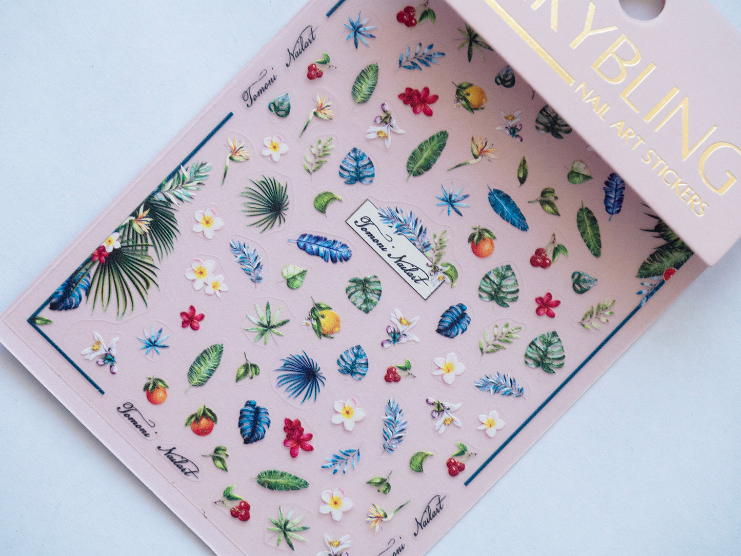 Tropical Bird Nail Stickers, Flamingo Parrot Toucan Nail Decals, Summer Jungle Nail Art Stickers, Tropical Leaf Nail Designs