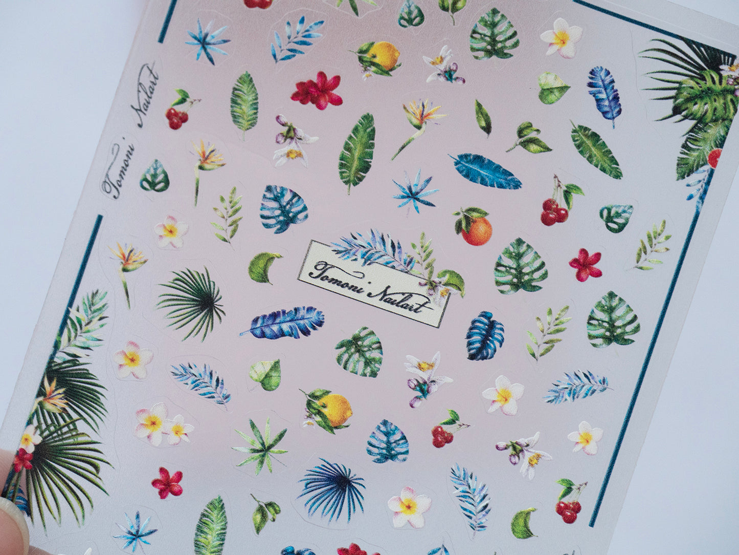 Tropical Bird Nail Stickers, Flamingo Parrot Toucan Nail Decals, Summer Jungle Nail Art Stickers, Tropical Leaf Nail Designs
