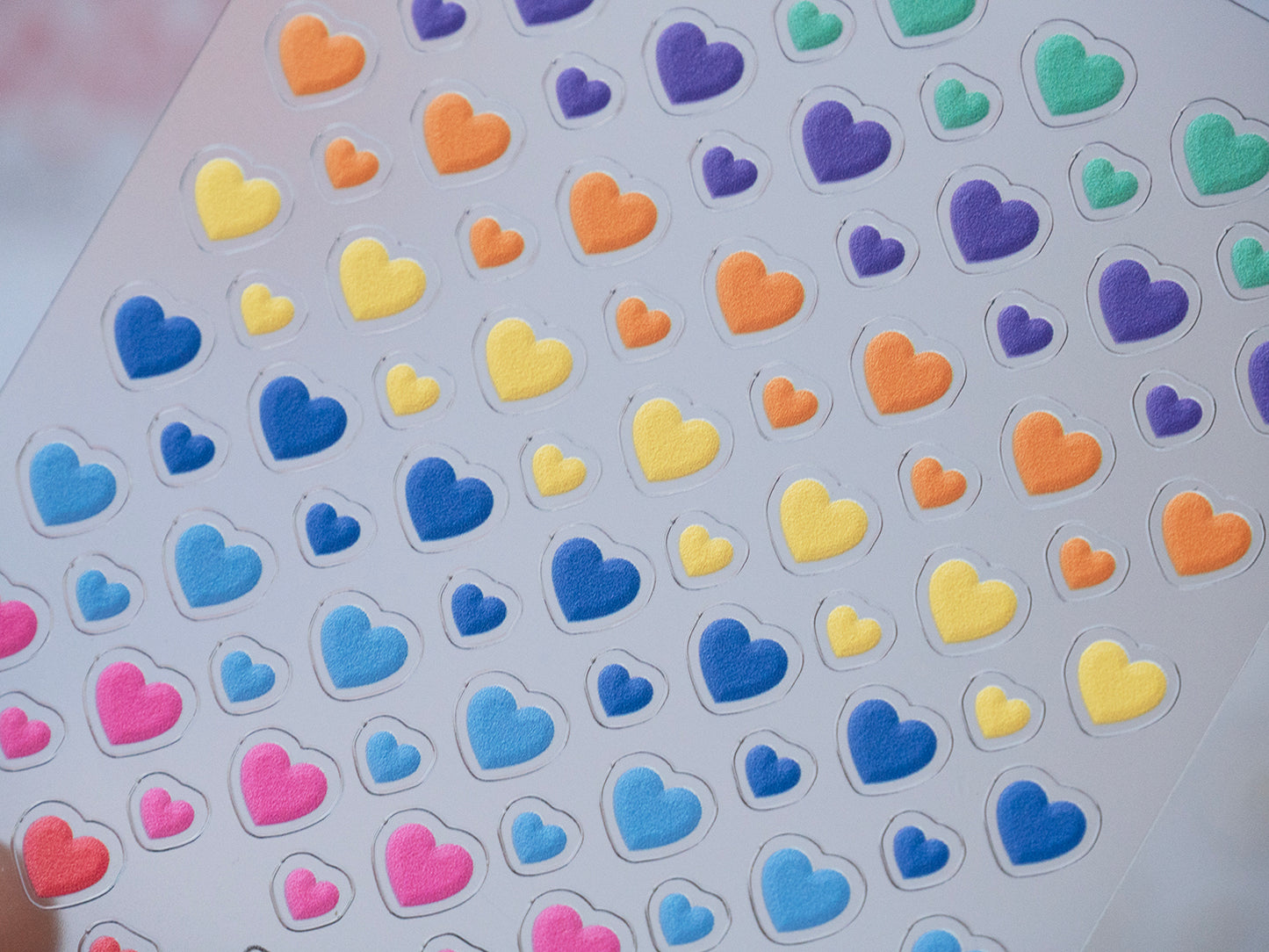 Heart Nail Stickers Set, Colorful Love Nail Decals, Gold White Heart Nail Art, Cute Valentines Nail Stickers, DIY Manicure Decor