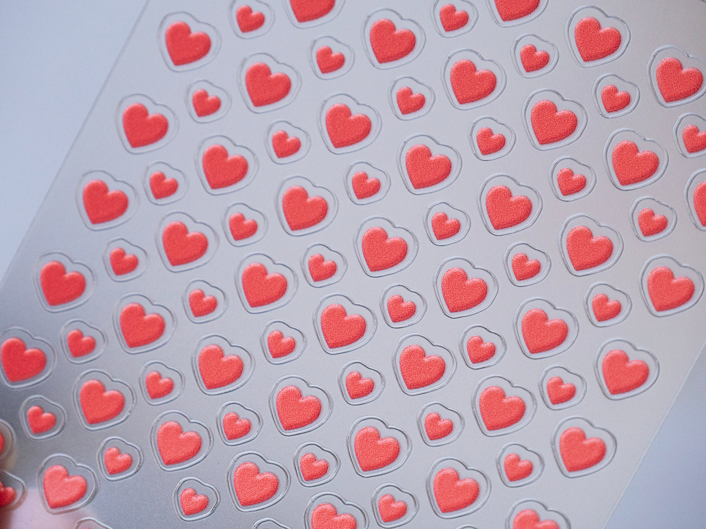 Heart Nail Stickers Set, Colorful Love Nail Decals, Gold White Heart Nail Art, Cute Valentines Nail Stickers, DIY Manicure Decor